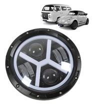 Farol de Led Redondo 7 Polegadas Angel Eyes Drl Função Seta