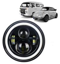 Farol de Led Redondo 7 Polegadas Angel Eyes Drl Função Seta