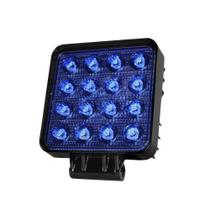 Farol De Milha 16 Led Lente Azul 48W Trator Pulverizador