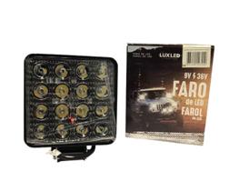 Farol de milha 16 leds 48w quadrado luxled