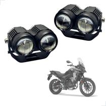 Farol de Milha Auxiliar Neblina Led 20w 12v 24v Honda CB 500X 2014 2015 2016 2017 2018 até 2024 Farol de Milha Auxiliar Neblina Led 20w 12v 24v Honda CB 500X 2014 2015 2016 2017 2018 até 2024
