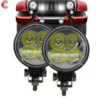 Farol de milha auxiliar redondo 4 leds 12w universal cinoy Farol de milha auxiliar redondo 4 leds 12w universal cinoy