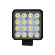 Farol de Milha Auxiliar Slim 48W Universal 16 Leds Quadrado