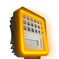 Farol de Milha LED 126w 11cm Spot Flood + Seta Pisca Âmbar (12-24v)