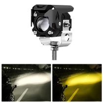 Farol de Milha LED Auxiliar 10W Iluminação noturna carro moto Luz Branca amarela