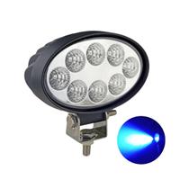 Farol de Milha Led Oval 24W 8 Leds Azul 6000K 1236V IP67 LuxLed Farol de Milha Led Oval 24W 8 Leds Azul 6000K 1236V IP67 LuxLed