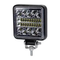 Farol de Milha Led Quadrado 102w 34 Leds 12v 24v 36v Carro Moto Caminhão Off Road Agrícola