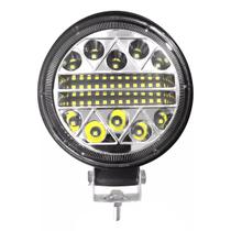 Farol De Milha Led Redondo 102w 34 Leds 12v 24v Carro Moto Caminhão - BRIWAX