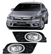 Farol De Milha New Civic 2012 2013 2014 Com Grade