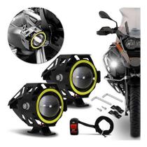 Farol De Milha Para Moto Auxiliar Universal Led Angel Eyes Alfa.shop Farol De Milha Para Moto Auxiliar Universal Led Angel Eyes Alfa.shop