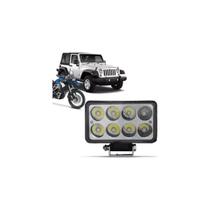 Farol de milha retangular 24w 9-60v universal off-road 6000k Farol de milha retangular 24w 9-60v universal off-road 6000k