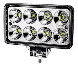 Farol De Milha Retangular 8 Led 24w Bivolt Caminhão Carro