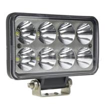 Farol De Milha Retangular 8 Led 24w Bivolt Caminhão Carro Voltagem:Bivolt