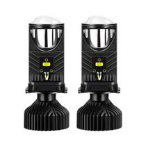 Farol De Moto Canbus LED H4 Com Lente Dupla Projetora De Alta E Baixa Intensidade 6000K Mini Lentes Farol De Moto Canbus LED H4 Com Lente Dupla Projetora De Alta E Baixa Intensidade 6000K Mini Lentes