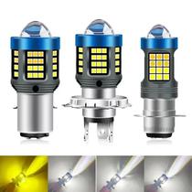 Farol De Moto LED Bicolor H4 H6 BA20D P15D Com Luz Alta E Baixa E Lâmpada De Neblina Para