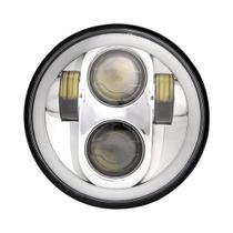 Farol de Motocicleta LED 5,75" H4 Universal - Harley, Indian Scout, Honda e Mais