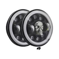 Farol De Motocicleta LED De 5,75 Polegadas Com Projetor DRL Redondo Para Harley Touring Sportster Farol De Motocicleta LED De 5,75 Polegadas Com Projetor DRL Redondo Para Harley Touring Sportster