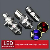 Farol de Motocicleta LED H4 BA20D 12-80V - Vermelho e Azul - Alto e Baixo