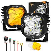 Farol de neblina amarelo LED Pods Auxbeam XP-Ultra Series 80W 9600LM