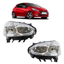 Farol Dianteiro 208 2013 A 2016 Máscara Cromada