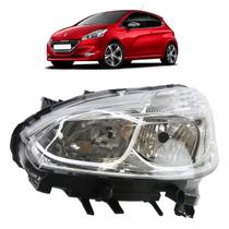 Farol Dianteiro 208 2013 A 2016 Máscara Cromada