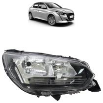 Farol Dianteiro 208 2021 A 2023 Máscara Cromada