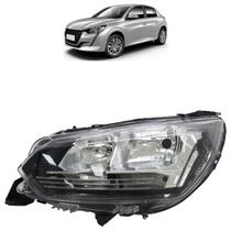 Farol Dianteiro 208 2021 A 2023 Máscara Cromada