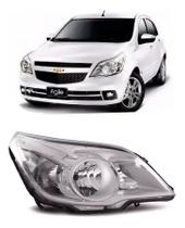 Farol dianteiro agile 2009 a 2014 cromado foco duplo esquerdo ou direito