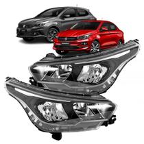 Farol Dianteiro Argo Cronos 17 18 19 20 21 22 23 Com Led Par 2 peças