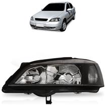 Farol Dianteiro Astra 1998 1999 2000 2001 2002 Máscara Negra Lisa Acrílico Foco Duplo Carcaça Preta