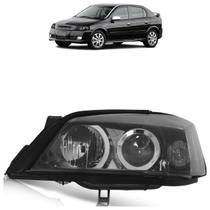 Farol Dianteiro Astra 2003 A 2011 Liso Acrílico Máscara Negra