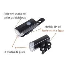 Farol Dianteiro Bike Led Usb Recarregável 300 Lumens Iluminação Luz Mtb