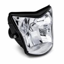 Farol Dianteiro Bros Completo com Refletor Cromado e Aro Preto Farol Dianteiro Bros Completo com Refletor Cromado e Aro Preto
