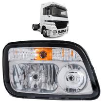 Farol Dianteiro Caminhão Actros 2003 2004 2005 2006 2007 Máscara Cromada Lente Lisa Vidro Carcaça Preta Farol Dianteiro Caminhão Actros 2003 2004 2005 2006 2007 Máscara Cromada Lente Lisa Vidro Carcaça Preta