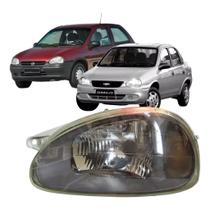 Farol Dianteiro Corsa 2000 Até 2008 Serve 94/99 Esquerdo Fumê Vidro Carcaça Cinza Farol Dianteiro Corsa 2000 Até 2008 Serve 94/99 Esquerdo Fumê Vidro Carcaça Cinza