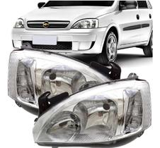 Farol Dianteiro Corsa 2003 2004 2005 2006 2007 2008 2009 2010 2011 2012 Cromado Farol Dianteiro Corsa 2003 2004 2005 2006 2007 2008 2009 2010 2011 2012 Cromado
