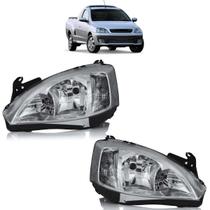 Farol Dianteiro Corsa 2003 A 2012 Montana Máscara Cromada