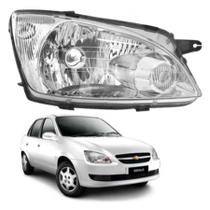 Farol Dianteiro Corsa Classic 2011 2012 2013 2014 2015 2016 2017 Direito Cromado