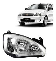 Farol dianteiro corsa montana 2008 a 2012 cromado foco duplo esquerdo ou direito