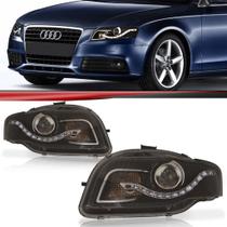 Farol Dianteiro Daylight A4 Led 2007 A 2012 Máscara Negra