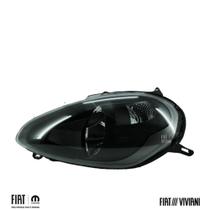 Farol Dianteiro Direito Cinza e Preto Fiat Punto