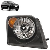 Farol Dianteiro Ecosport 2003 2004 2005 2006 2007 Máscara Negra Lente Lisa Acrílico