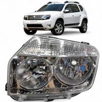 Farol Dianteiro Esquerdo Cromado Renault Duster 2012 2013 2014 2015 Motorista