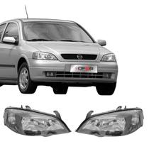 Farol Dianteiro Esquerdo Foco Duplo Máscara Cromada Astra 1998 a 2002