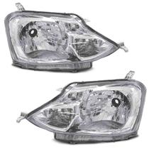 Farol Dianteiro Etios 2017 2018 Máscara Cromada Lente Lisa Acrílico Carcaça Cinza