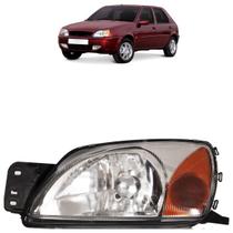 Farol Dianteiro Fiesta 2000 A 2002 Courier 2000 A 2010 Máscara Cromada