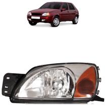 Farol Dianteiro Fiesta 2000 A 2002 Courier 2000 A 2010 Máscara Cromada Lente Lisa Vidro Carcaça Preta Farol Dianteiro Fiesta 2000 A 2002 Courier 2000 A 2010 Máscara Cromada Lente Lisa Vidro Carcaça Preta