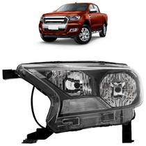 Farol Dianteiro Ford Ranger 2017 a 2020 Máscara Negra