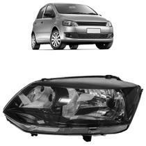 Farol Dianteiro Fox 2010 2011 2012 2013 2014 Máscara Negra Lente Lisa Acrílico