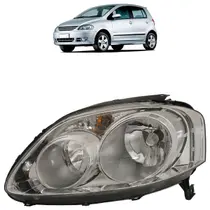 Farol Dianteiro Fox Crossfox Spacefox 2008 2009 A 2010 Máscara Cromada Lente Lisa Acrílico